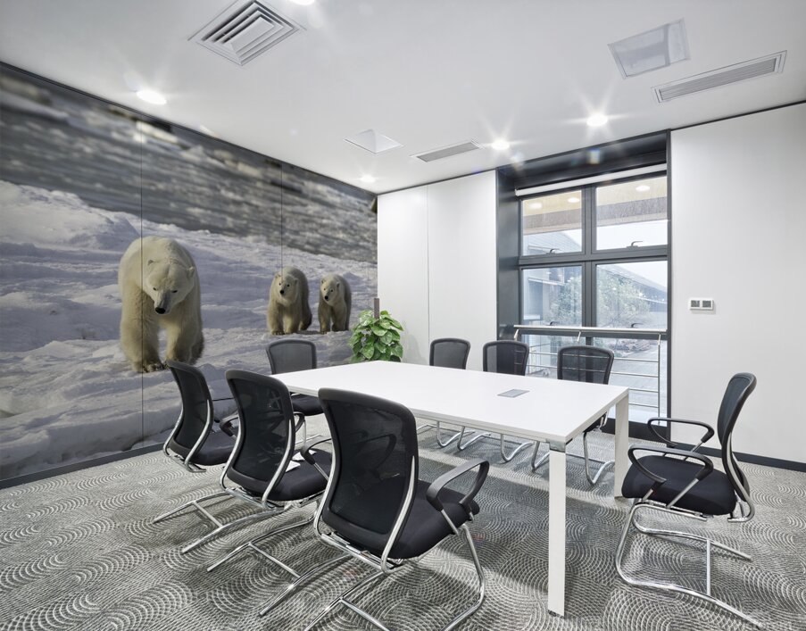 Polar Bear Mother and Cubs Wall Printing